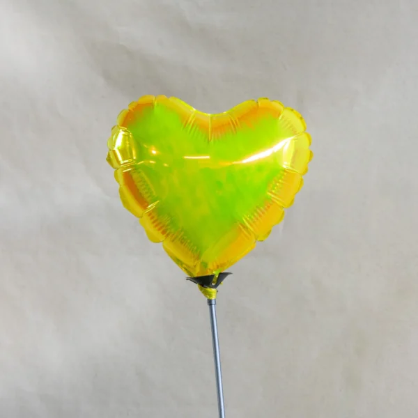Globo corazón amarillo, mediano